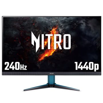 Acer NITRO VG2 Nitro VG272UW2 - 27" Quad HD (2560x1440), 240Hz, 0.5ms, ZeroFrame, HDR400, AMD FreeSync Premium Gaming Monitor, 68.6 cm (27"), 2560 x 1440 pixels, Quad HD, 0.5 ms, Black