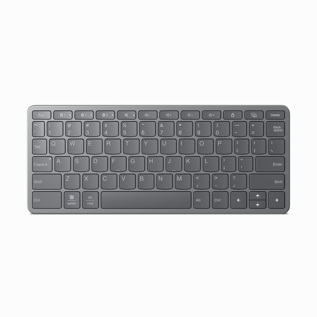 Lenovo ZG38C05805, Mini, Wired & Wireless, USB + Bluetooth, QWERTY, Grey