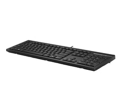 HP 125 Wired Keyboard, Full-size (100%), Wired, USB, Plunger key switch, Black