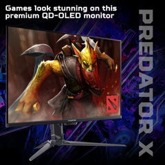 Acer X Predator X32X5 - 31.5", Ultra HD (3840x2160), QD-OLED, 240Hz, 0.01ms (PRT), 0.03ms (GTG), HDR500 TrueBlack, FreeSync Premium Pro, Gaming Monitor, 80 cm (31.5"), 3840 x 2160 pixels, 4K Ultra HD, QD-OLED, 0.03 ms, Black