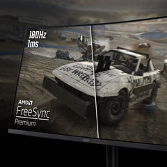 Acer Nitro XZ322QUV3 curved gaming monitor - 31.5", 1500R, Quad HD, 180Hz, 1ms, FreeSync, DisplayHDR 400, HDMI & DP, 80 cm (31.5"), 2560 x 1440 pixels, Quad HD, LED, 1 ms, Black