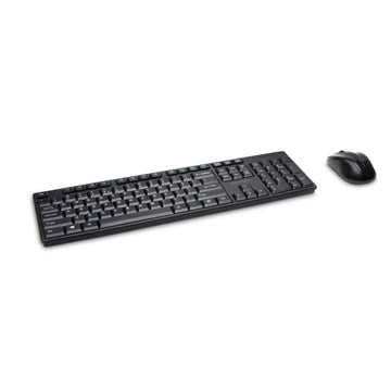 Kensington Pro Fit Low-Profile Wireless Desktop Set, Full-size (100%), Wireless, RF Wireless, Black