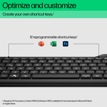 HP 475 Dual-Mode Wireless Keyboard, Full-size (100%), Wireless, RF Wireless + Bluetooth, Plunger key switch, Black