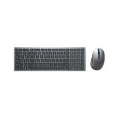 DELL Pro Plus Compact Keyboard and Mouse - KM7120W - UK (QWERTY), Wireless, RF Wireless + Bluetooth, Scissor key switch, QWERTY, Grey, Titanium, Mouse included