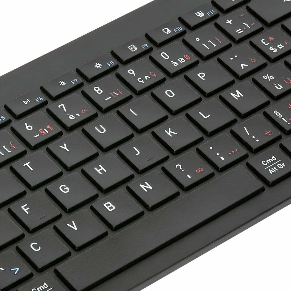 Targus AKB863BE, Full-size (100%), Wireless, Bluetooth, Membrane, AZERTY, Black