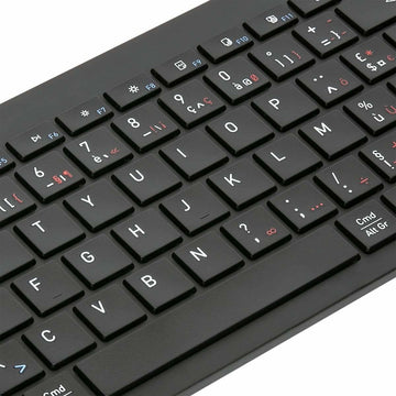Targus AKB863BE, Full-size (100%), Wireless, Bluetooth, Membrane, AZERTY, Black