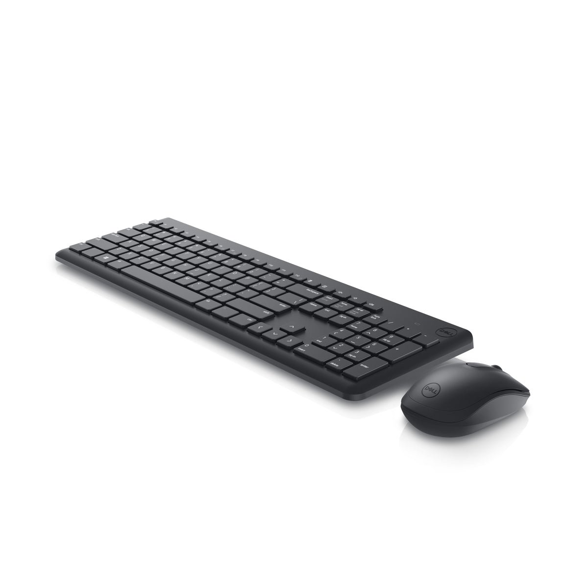 DELL KM3322W, Full-size (100%), RF Wireless, QWERTY, Black, Mouse included