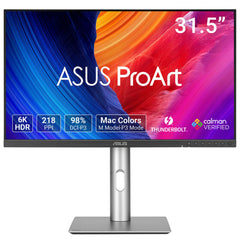 ASUS ProArt PA32QCV, 80 cm (31.5"), 6016 x 3384 pixels, 6K Ultra HD, LCD, 5 ms, Silver