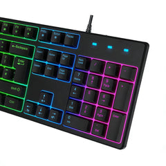 VIDA REBEL 2IN1 BLACK USB DESK KIT, Wired, USB, Membrane, QWERTY, RGB LED, Black