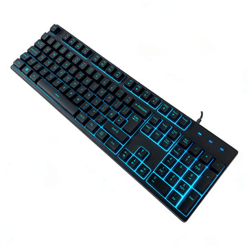 VIDA REBEL 2IN1 BLACK USB DESK KIT, Wired, USB, Membrane, QWERTY, RGB LED, Black