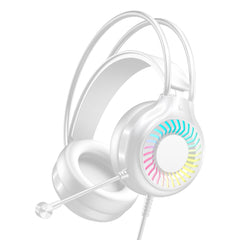 VIDA GAMER WHT 4IN1 USB KB MS HS KIT, Wired, USB, Membrane, QWERTY, RGB LED, White