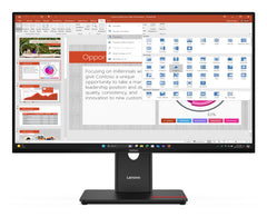 Lenovo ThinkVision T27-40 Monitor, 68.6 cm (27"), 1920 x 1080 pixels, Full HD, LED, 6 ms, Black