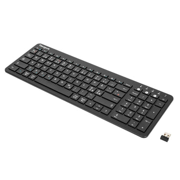 Targus AKB863NO, Full-size (100%), Wireless, Bluetooth, QWERTY, Black