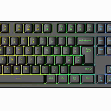 VIDA REBEL 2IN1 BLACK USB DESK KIT, Wired, USB, Membrane, QWERTY, RGB LED, Black