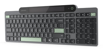 Lenovo 4Y41R69491, Full-size (100%), Wireless, Bluetooth, Plunger key switch, Black, Green