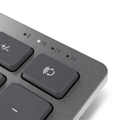 DELL Pro Plus Compact Keyboard and Mouse - KM7120W - UK (QWERTY), Wireless, RF Wireless + Bluetooth, Scissor key switch, QWERTY, Grey, Titanium, Mouse included