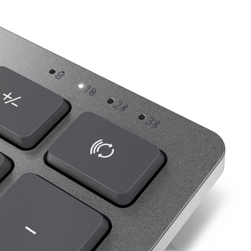 DELL Pro Plus Compact Keyboard and Mouse - KM7120W - UK (QWERTY), Wireless, RF Wireless + Bluetooth, Scissor key switch, QWERTY, Grey, Titanium, Mouse included