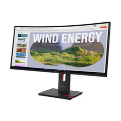 Lenovo ThinkVision T34WD-40 Monitor, 86.4 cm (34"), 3440 x 1440 pixels, Wide Quad HD, LED, 6 ms, Black