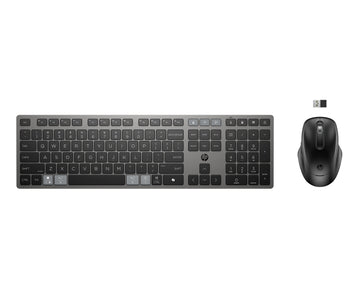 HP 725 Multi-Device Rechargeable Wireless Keyboard and Mouse Combo, 499 g, 538 mm, 125 mm, 46 mm, 820 g