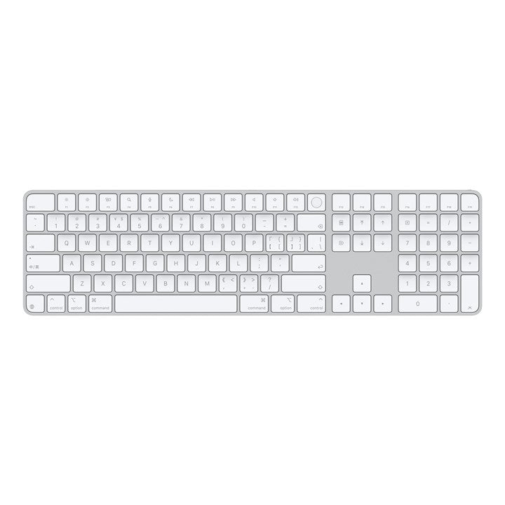 Apple Magic, Full-size (100%), Wired & Wireless, USB + Bluetooth, QWERTY, White