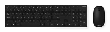 ASUS W5000 KEYBOARD+MOUSE/BK, Wireless, RF Wireless, Membrane, QWERTY, Black, Mouse included