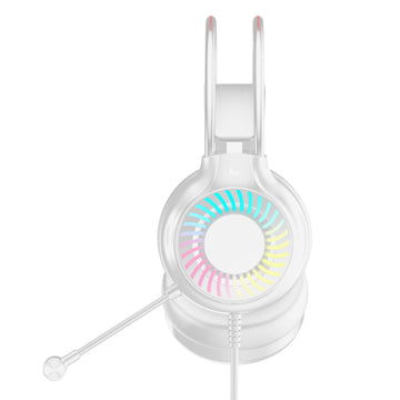 VIDA GAMER WHT 4IN1 USB KB MS HS KIT, Wired, USB, Membrane, QWERTY, RGB LED, White