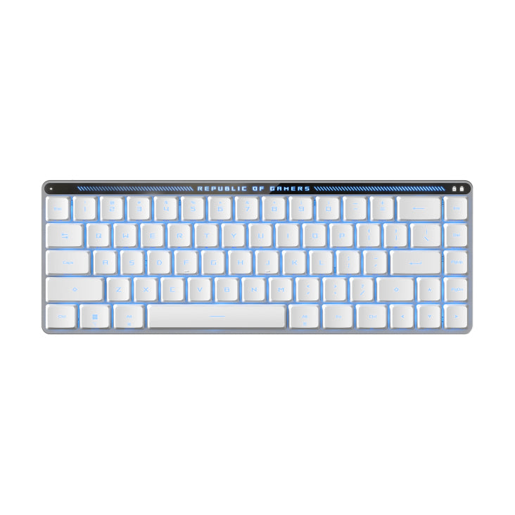 ASUS ROG Falchion RX Low Profile, Wired & Wireless, USB + RF Wireless + Bluetooth, Optical key switch, RGB LED, White, Mouse included