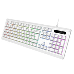 VIDA GAMER WHT 4IN1 USB KB MS HS KIT, Wired, USB, Membrane, QWERTY, RGB LED, White