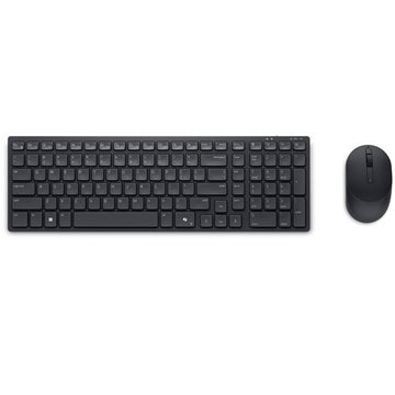 DELL Pro Compact Silent Keyboard and Mouse - KM555 - UK (QWERTY), Wireless, RF Wireless + Bluetooth, Plunger key switch, QWERTY, Black, Mouse included