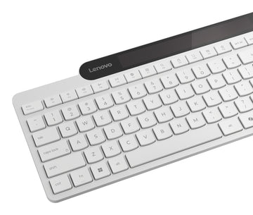 Lenovo 800, Full-size (100%), Wireless, Bluetooth, Plunger key switch, White