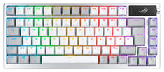 ASUS ROG Azoth, 75%, Wired & Wireless, USB + RF Wireless + Bluetooth, Mechanical, RGB LED, White