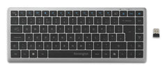 Kensington KB435 EQ Rechargeable Multi-Device Compact Keyboard, Tenkeyless (80 - 87%), Wireless, RF Wireless + Bluetooth, Scissor key switch, Grey