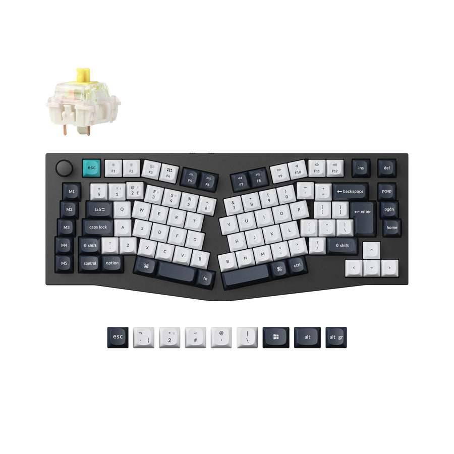 Keychron Q10 Max, Wired & Wireless, USB + RF Wireless + Bluetooth, Mechanical, QWERTY, RGB LED, Grey