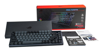 ASUS ROG Azoth, Wired & Wireless, USB + RF Wireless + Bluetooth, Mechanical, QWERTY, RGB LED, Black