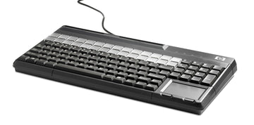 HP POS USB Keyboard with Magnetic Stripe Reader, Full-size