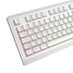 VIDA GAMER WHT 4IN1 USB KB MS HS KIT, Wired, USB, Membrane, QWERTY, RGB LED, White