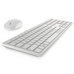 DELL Pro Keyboard and Mouse - KM5221W - US International (QWERTY) - White, Wireless, RF Wireless, Plunger key switch, QWERTY, White, Mouse included
