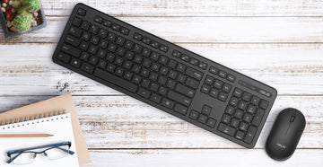 ASUS CW100, Full-size (100%), Wireless, RF Wireless, Membrane, Black, Mouse included
