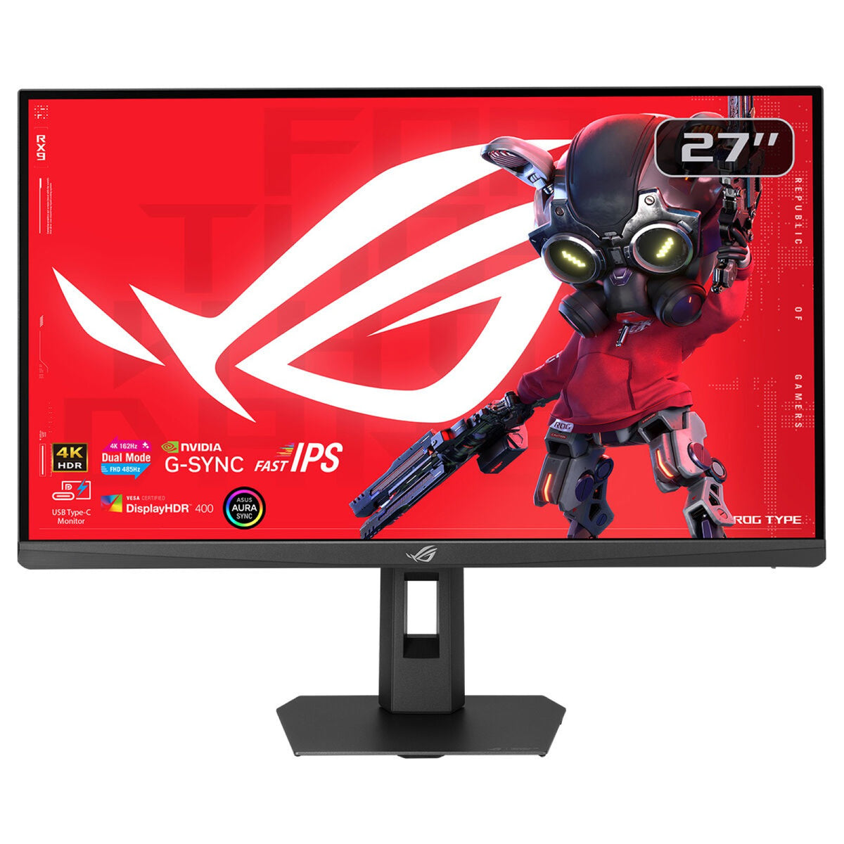 ASUS ROG Strix XG27UCGR, 68.6 cm (27"), 3840 x 2160 pixels, 4K Ultra HD, LCD, 1 ms, Black