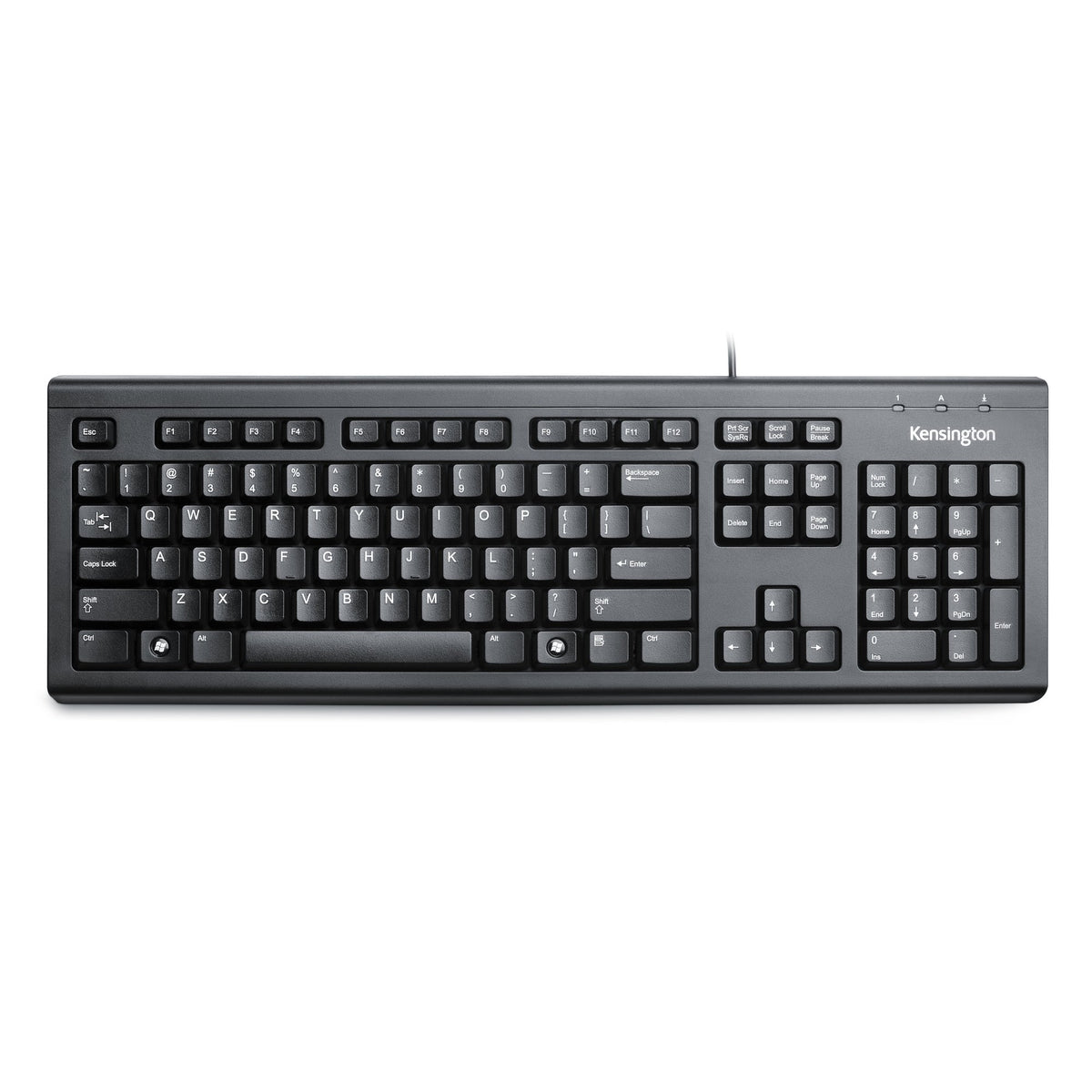 Kensington ValuKeyboard - Wired, Full-size (100%), Wired, Black