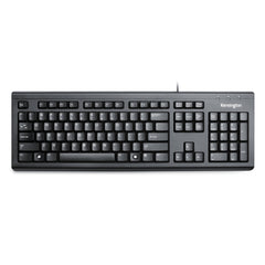Kensington ValuKeyboard - Wired, Full-size (100%), Wired, Black