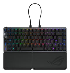 ASUS ROG Falcata, Wired & Wireless, USB + RF Wireless + Bluetooth, Magnetic-mechanical key switch, QWERTY, RGB LED, Black