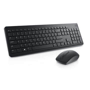 DELL KM3322W, Full-size (100%), RF Wireless, QWERTY, Black, Mouse included