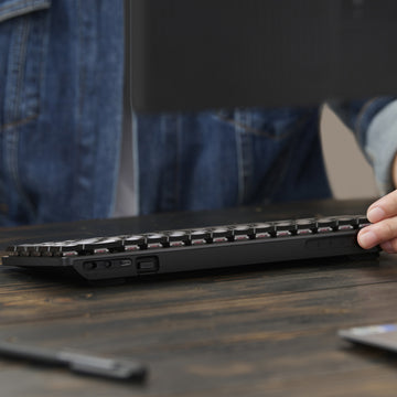 ASUS ProArt Keyboard KD300, Wireless, USB + RF Wireless + Bluetooth, Mechanical, QWERTY, RGB LED, Black