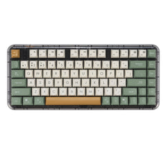 ASUS Jelly75 KD201, 75%, Wired & Wireless, USB + RF Wireless + Bluetooth, Mechanical, Green, Beige, Orange