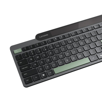 Lenovo 4Y41R69491, Full-size (100%), Wireless, Bluetooth, Plunger key switch, Black, Green