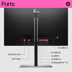 HP E24t G5, 60.5 cm (23.8"), 1920 x 1080 pixels, Full HD, 5 ms, Black