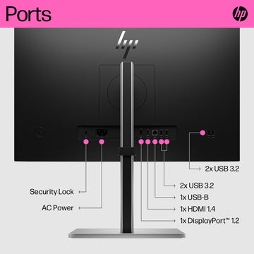 HP E24t G5, 60.5 cm (23.8"), 1920 x 1080 pixels, Full HD, 5 ms, Black