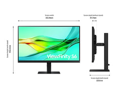 Samsung ViewFinity S6 LS27D600UAU, 68.6 cm (27"), 2560 x 1440 pixels, Quad HD, 5 ms, Black