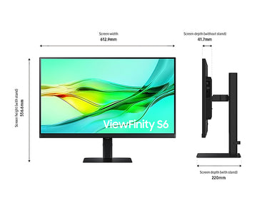 Samsung ViewFinity S6 LS27D600UAU, 68.6 cm (27"), 2560 x 1440 pixels, Quad HD, 5 ms, Black